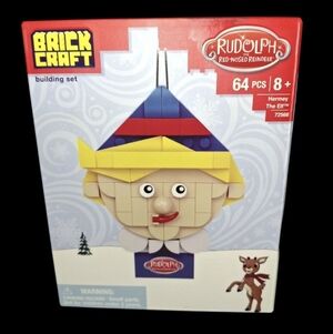Brickcraft Rudolph The Red Nose Reindeer Hermey the Elf Ornament Brand New